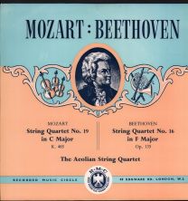Mozart -String Quartet No. 19 In C Major, K. 465 / Beethoven - String Quartet No. 16 In F Major, Op. 135