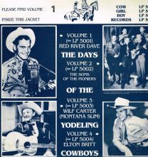 Days Of The Yodeling Cowboys Volume 1