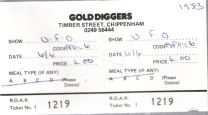Gold Diggers Chippenham 6Th April 1983