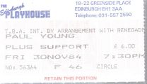 Edinburgh Playhouse 30/11/84