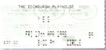 Edinburgh Playhouse Fri 17Th Apr 1998
