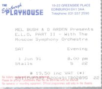 Edinburgh Playhouse 1St June 1991
