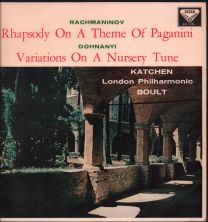 Rachmaninov Rhapsody On A Theme Of Paganini / Dohnanyi - Variations On A Nursery Tune