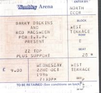 Wembley Arena 22Nd October 1986