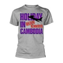 Plastic Head Men's Dead Kennedys Holiday In Cambodia 2 Crew Neck Short Sleeve T-Shirt, Grey, Small - Small