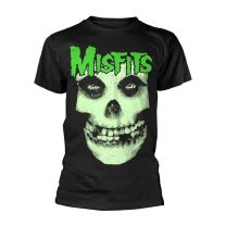 Plastic Head Men's Misfits Glow Jurek Skull Crew Neck Short Sleeve T-Shirt, Black, Large - Large