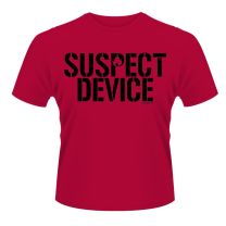 Plastic Head Men's Stiff Little Fingers Suspect Device T-Shirt, Red, Medium - Medium