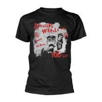 Abrasive Wheels T Shirt Army Song Band Logo Official Punk Mens Black L - Large