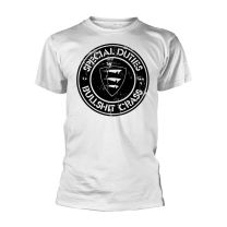 Special Duties T Shirt Bullshit Crass Band Logo Official Mens White S - Small