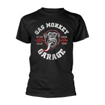 Gas Monkey Garage T Shirt Red Hot Gmg Logo Official Mens Black S - Small