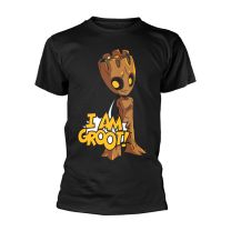 Guardians of the Galaxy Vol 2 T Shirt Groot Pop Logo Official Mens Black S - Small