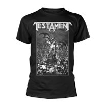 Testament T Shirt Pitchfork Horns Band Logo Official Mens Black S - Small