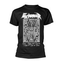 Exhorder T Shirt Kings Queens Band Logo Official Mens Black L - Large