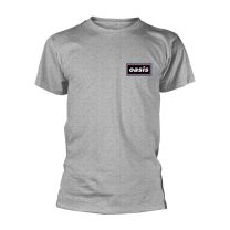 Oasis T Shirt Lines Band Logo Official Mens Grey S - Small
