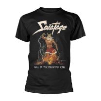 Savatage T Shirt Hall of the Mountain King Band Logo Official Mens Black Xxl - Xx-Large