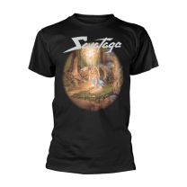 Savatage T Shirt Edge of Thorns Band Logo Official Mens Black M - Medium