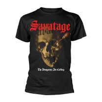 Savatage T Shirt the Dungeons Are Calling Band Logo Official Mens Black M - Medium