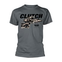 Clutch T Shirt Pure Rock Wizards Band Logo Official Mens Grey S - Small