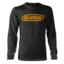 Clutch T Shirt Classic Logo Official Mens Black Long Sleeve L - Large