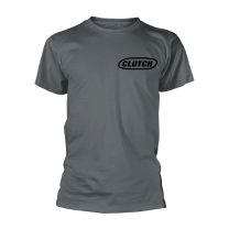 Clutch T Shirt Classic Band Logo Official Mens Grey S - Small
