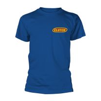 Clutch T Shirt Classic Band Logo Official Mens Blue S
