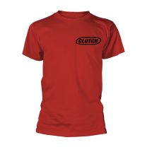 Clutch T Shirt Classic Band Logo Official Mens Red M - Medium
