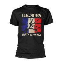 Plastic Head UK Subs T Shirt Party In Paris Band Logo New Official Mens Black, Black, Xl - X-Large