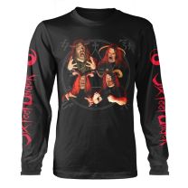 Six Feet Under T Shirt Zombie Band Logo Official Mens Black Long Sleeve S - Small