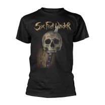 Six Feet Under T Shirt Knife Skull Band Logo Official Mens Black L - Large