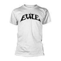 Evile T Shirt Band Logo Official Mens White Xxl - Xx-Large