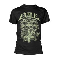 Evile T Shirt Riddick Skull Band Logo Official Mens Black M - Medium