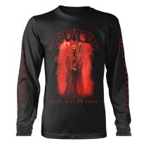 Evile T Shirt Hell Unleashed Band Logo Official Mens Black Long Sleeve Xl - X-Large