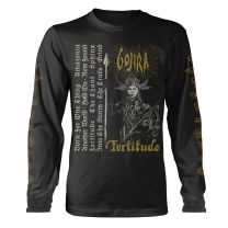 Gojira T Shirt Fortitude Tracklist Band Logo Official Mens Black Long Sleeve S