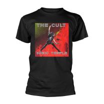 Cult T Shirt Sonic Temple Band Logo Official Mens Black L - Large