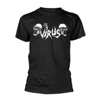 Virus T Shirt Band Logo Official Mens Black S - Small