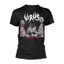 Virus T Shirt Pray For War Band Logo Official Mens Black S - Small