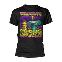 Raw Power T Shirt Screams From the Gutter Band Logo Official Mens Black S - Small