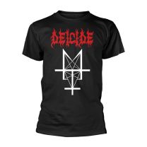 Deicide T Shirt Trifixion Band Logo Official Mens Black L - Large