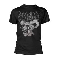 Deicide T Shirt Skull Horns Band Logo Official Mens Black L - Large