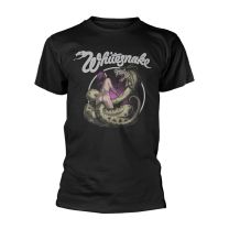 Whitesnake T Shirt Love Hunter Band Logo Official Mens Black L - Large