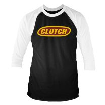 Clutch 'classic Logo' (2 Tone) 3/4 Length Sleeve Raglan Baseball Shirt (Small) Black