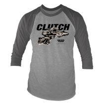 Clutch 'pure Rock Wizards' (Grey) 3/4 Length Sleeve Raglan Baseball Shirt (Small)