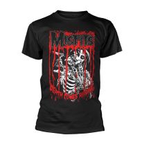 Misfits T-Shirt Death Comes Ripping Band Logo Nue Official Men's Black, Black, Xxl - Xx-Large