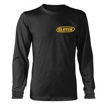Clutch T Shirt Book of Bad Decisions Logo Official Mens Black Long Sleeve L