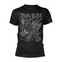 Trivium T Shirt Screaming Dragon Band Logo Official Mens Black Xl - X-Large