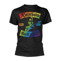 Rainbow 'long Live Rock N Roll Rainbow' (Black) T-Shirt (Large) - Large