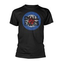 Small Faces T Shirt Mod Target Band Logo Official Mens Black M - Medium