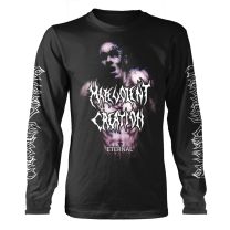 Malevolent Creation T Shirt Eternal Band Logo Official Mens Black Long Sleeve M