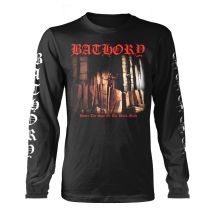 Bathory Under the Sign Men's Long-Sleeved Shirt Black Band Merch, Bands, Black, L