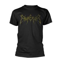 Emperor Logo Gold T-Shirt Black S 100% Cotton Band Merch, Bands - Small